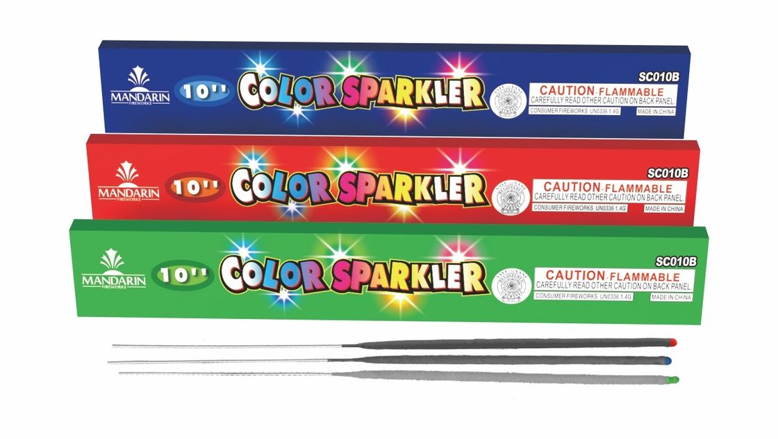 Festival 10''Inch Color Sparkler Fireworks Happy Family Fireworks Pyrotechnics For New Year