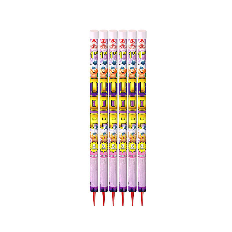 0.039CBM Roman Candle Fireworks 1 Inch 5 8 Shot Balls For Birthday Party