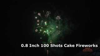 Κινέζικα πυροτεχνήματα 1.3G Professional Pyrotechnics 0,8 Inch 100 Shots Cake ακανόνιστου σχήματος