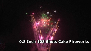 Liuyang Factory Wholesale Fireworks Batteries 1.3G Professional 0.8 Inch 108 Shots Cake Fireworks