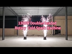 1300W 360 Rotation Moving Dual Double Head Cold Sparkler Spinning Stage Cold Spark Machine