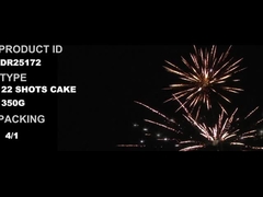 22 Shots 350g Cake Fireworks 1.4g Un0336 Fireworks With Various Shape