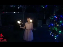 170mm Low Smoke Sparklers 7 Inch Bamboo Stick Gold Sparklers Fireworks