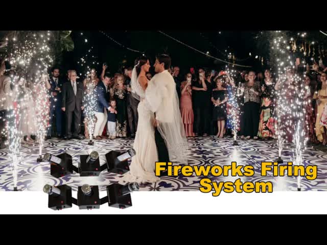 Wireless Remote Control Fire Stage Cold Fountain Fireworks Pyrotechnics ...