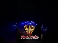 Mandarin Pyrotechnics 100 Shots Blue Cake Fireworks with Amazing Effects for Wedding Festival Events