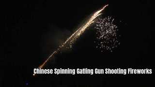 Chinese Spinning Gatling Gun Shooting Fireworks 1.4G Rotating Aerial Barrage Toy Fireworks Pyrotechn