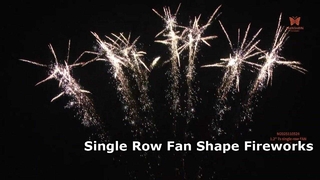 Liuyang Mandarin Fireworks 1.4G Fireworks 1.2 '' 7 Shots Single Row Fan Shape Fireworks