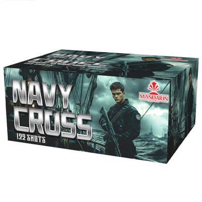 Liuyang Factory 122 Shots CE Market NAVY CROSS Cake Fireworks FAFBWL CE Approved Cake Fireworks Outdoor Salute Pyrotechnics