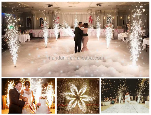Smoke-Free Odor-Free Silver Golden Stage Fountain Fireworks with Sparkling Effects for Indoor Events