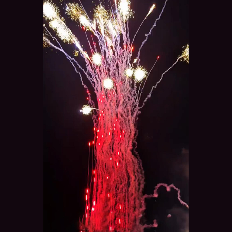 Liuyang Mandarin Pyrotechnics Amazing Effects Red Wolf Howl Cake Fireworks Chinese Factory 1.4g Fireworks Cake for Wedding