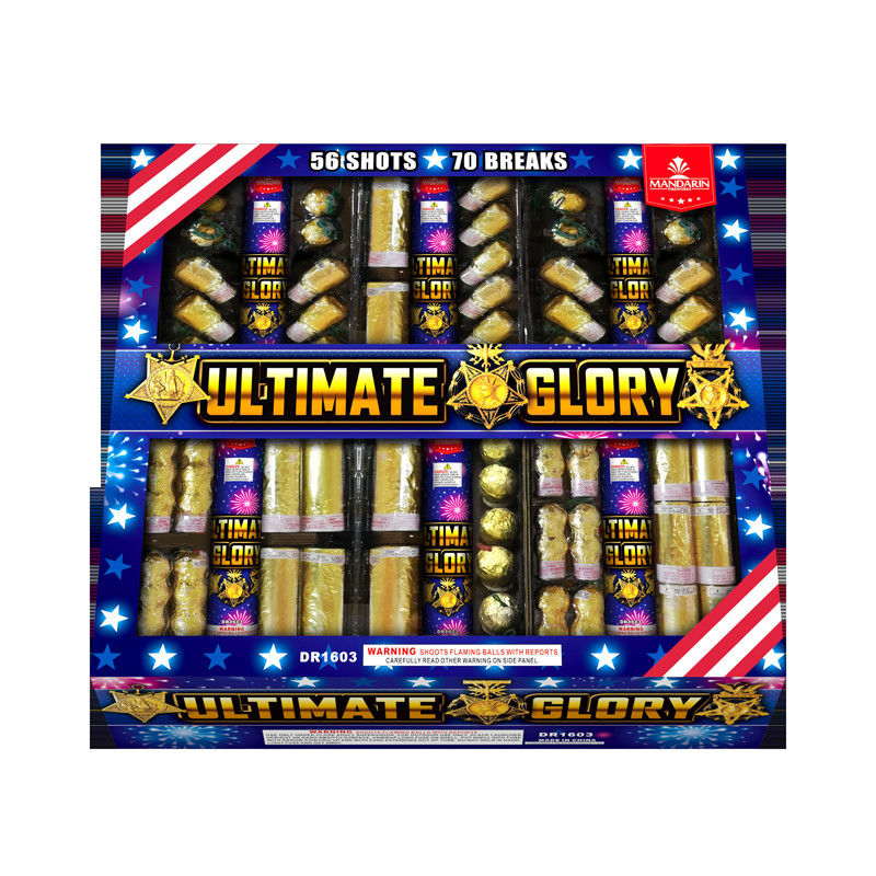 Canister Salute Shells Firework 0.074 CBM Pyrotechnics Balls Customized