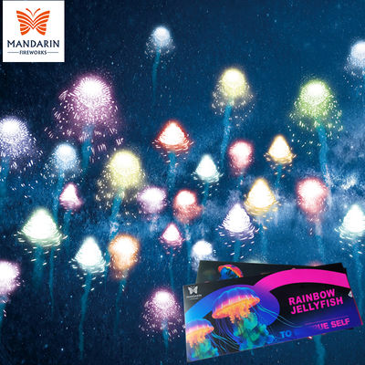 Chinese Liuyang Factory Wholesale Sky Shot Coloful Rainbow Jellyfish Fireworks Novelty Fireworks Skyshots Fireworks Pyrotechnics