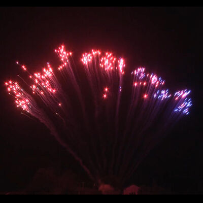 Chinese Factory Wholesale 1.2 '' 13 Shots Single Row S Cake Fireworks Blue To Red To White Strobe Mandarin Fireworks Outdoor