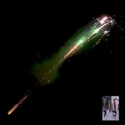 Chinese Spinning Gatling Gun Shooting Fireworks 1.4G Rotating Aerial Barrage Toy Fireworks Pyrotechnics