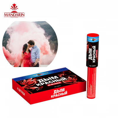 Daytime Handheld Colored Smoke Bombs , Colour Smoke Flare Fireworks