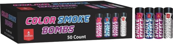 90s Pull Ring Colorful Smoke Bomb Tube Fireworks 40*130mm For Celebration
